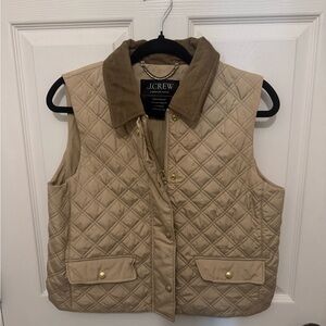 J.Crew Beige Quilted Barn Vest